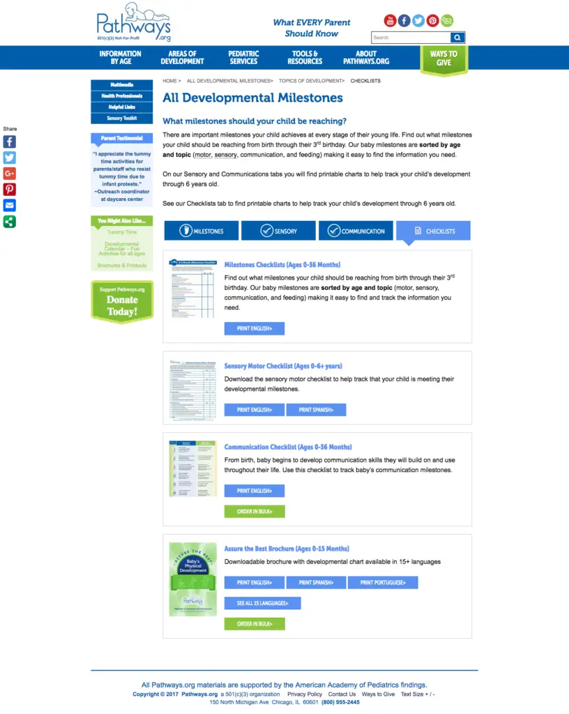 Developmental Milestones 2